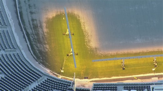 Melting snow at Empower Field at Mile High