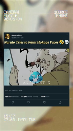Naruto Tries to Paint Hokage Faces 🤣💀 | Funny Anime Moment 🔥 #shorts #anime #naruto