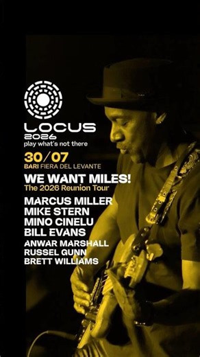 Locys 2026 promo: Marcus Miller invite to WE WANT MILES!