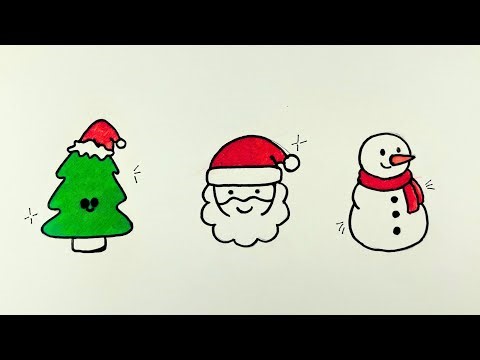 3 Cute Christmas Drawing Ideas 🎄 | Easy Tiny Drawings for Beginners