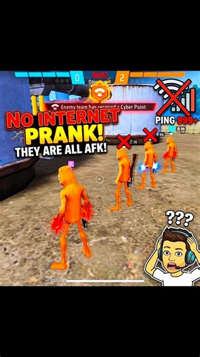 24 Hours NO INTERNET Prank on My Friends!🤯. #freefire #fyp #shorts