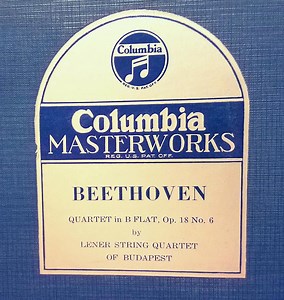 Beethoven, Lener String Quartet Of Budapest - Quartet In B Flat, Op. 18 No. 6