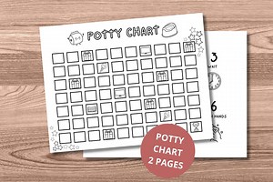 Printable Potty Training Chart: Kids Reward Sticker Chart (digital Download 8.5x11in PDF) - Etsy