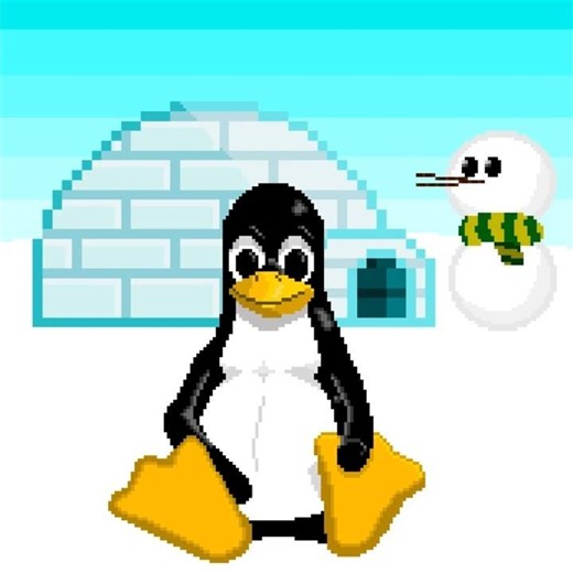The Two Versions in Linux of Tux! (Piskel)