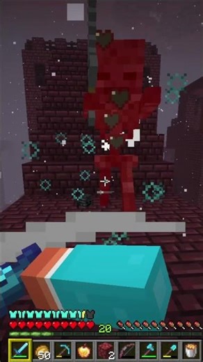 You will never believe this happend in my Minecraft world! #minecraft #nether #witherskeleton #lucky