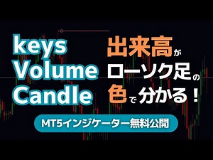 出来高（ボリューム、ティック数）をローソク足の色で表したMT5/TradingViewインジケーターの解説