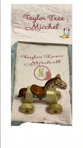 Personalized Heirloom Baby Quilt | Custom Embroidered Baby Girl Keepsake Blanket 💕👢