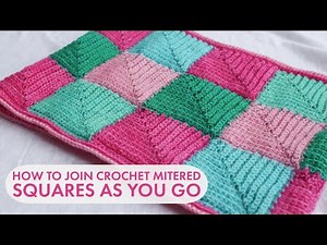 How to join crochet mitered squares together as you go: jayg mitered square crochet tutorial