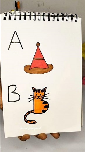 Alphabet drawing series Part1 AB#shorts #letterdrawing