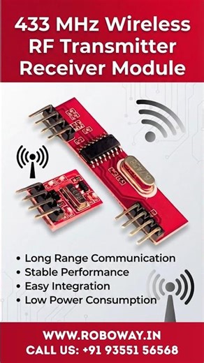 433Mhz Wireless RF Transmitter Receiver Module Phone:+91-9355156568 #short #shortviral #shortvideo