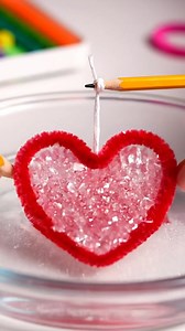 15K views · 37 reactions | Growing Heart Crystals Materials: - Pipe cleaners - Borax - Water - Shallow dish - String Creating heart-shaped crystals is a fun and engaging project that visually captures the beauty of crystallization. By using simple materials, you can grow your own stunning heart crystals right at home! | Homemade Recipes | Facebook