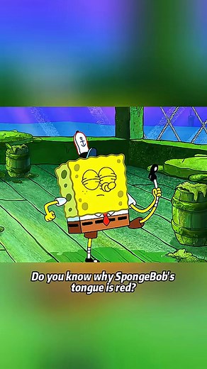 Do you know why SpongeBob’s tongue is red #animation #SpongeBob #movie #flim #TikTok #recap #fyp #shorts | Short Animation