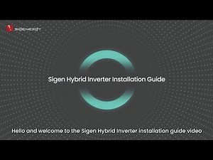 Sigen Hybrid Inverter Installation Guide