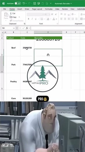 How To Create Bar Code Automatically In Excel #viral #excel #finance #exceltricks #exceltutorial
