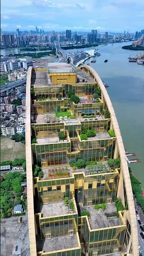 A unique circular building in Guangzhou #skyscraper #dronevideo