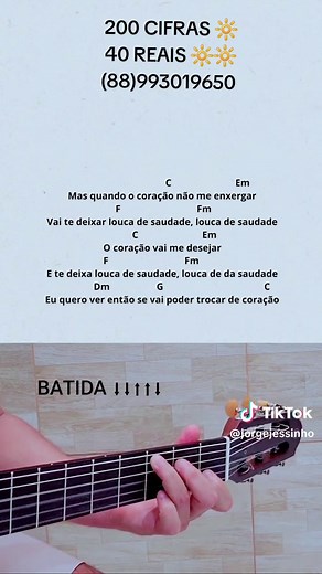 Como Tocar Louca de Saudade no Violão