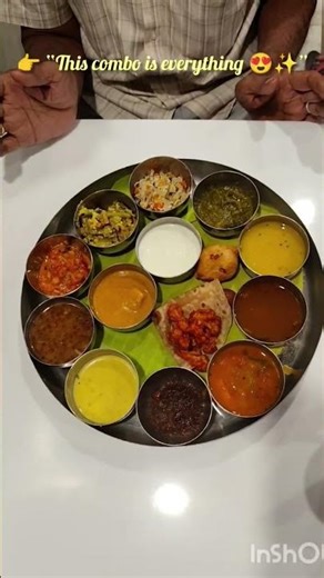 👉 “Hotel-style South Indian meals… simple, satisfying & soulful 💛🍛” #food #lunch #thali