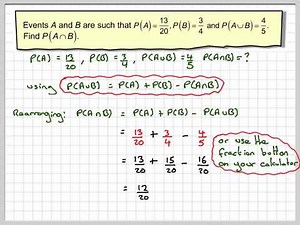 Probability of combination of events example