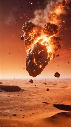 What Happens When a Meteor Hits Mars? 😳 #mars #space