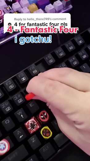 Reply to @hello_there749 #fantastic4 #fantasticfour #customkeyboard #arttiktok #keyboard #diy #art #paintpenart #interactive #marvel #participate