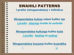 20 Most Common Kiswahili Sentence Patterns. Learning Kiswahili For Intermediates - 2