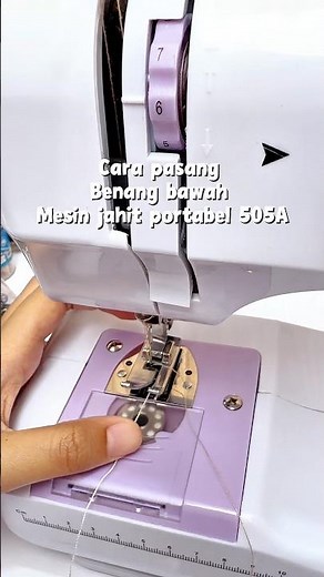 How to thread the bottom of a portable sewing machine 505A
