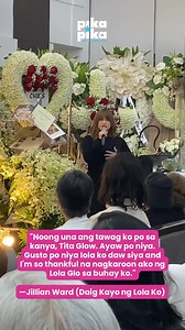 "Noong una ang tawag ko po sa kanya, Tita Glow. Ayaw po niya. Gusto po niya lola ko daw siya and I'm so thankful na nagkaroon ako ng Lola Glo sa buhay ko." ​—Jillian Ward ​(Daig Kayo ng Lola Ko) #GloriaRomero #QueenOfPhilippineCinema #JillianWard #MaritessGutierrez #ChrisGutierrez #DaigKayoNgLolaKo #RestInPeace #RIP #Eulogies #PikapikaPH | Pikapika