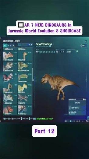 7 Nuevos Dinosaurios en Jurassic World Evolution 3
