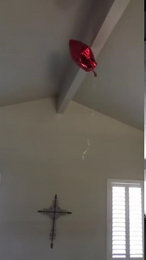 How to get a helium balloon down from the ceiling