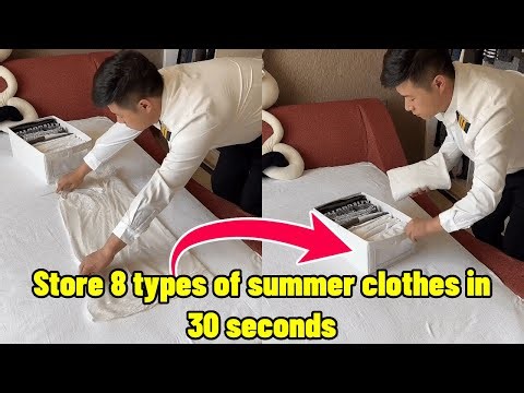 Learn to organize 8 types of clothes in 30 seconds | 30秒で8種類の服の収納方法を学ぶ