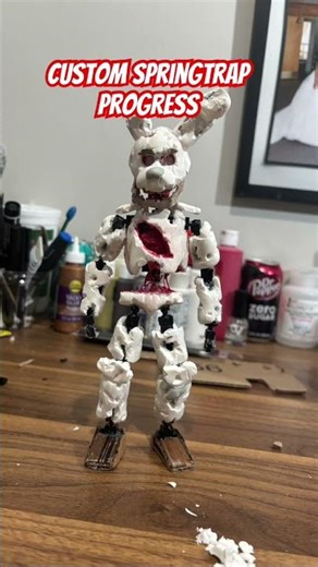 Custom FNAF springtrap figure #fnaf #fivenightsatfreddys #williamafton #springtrap #bible #custom