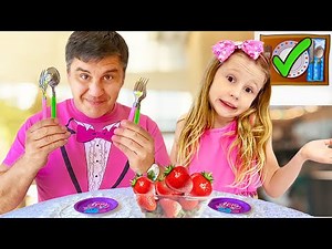 Nastya apprend à assumer ses responsabilités quotidiennes à l'aide d'une liste de tâches