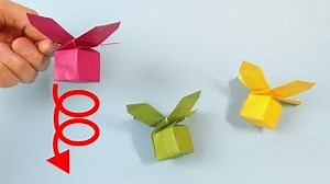 遊べる折り紙「くるくるの実」Origami Toy “Spinning Fruit” – ささちゅーぶ　(SasaTube)