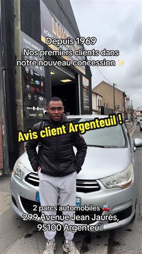 Nos premiers clients satisfaits de notre nouveau concession à Argenteuil dans 95 ! En effet, depuis plusieurs années d’expérience dans ce domaine, vous êtes de plus en plus à nous faire confiance pour l’achat de votre véhicule et nous vous remercions pour cela 🫶 Adresse : Luxe Car 93 : 299 Avenue Jean Jaurès, 95100 Argenteuil Ouvert 7j7 - 10h - 19h Dimanche 11h - 17h - Numéro : 06 59 75 60 78 Luxe Car 95 : 35 Av des violettes, 95500 Le Thillay (10h - 18h) Ouvert du lundi au samedi. - 06 95 98 0