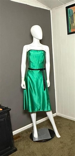 Vintage 1990's Green Satin Party Dress From Scott Mcclintock Size 12 - Etsy