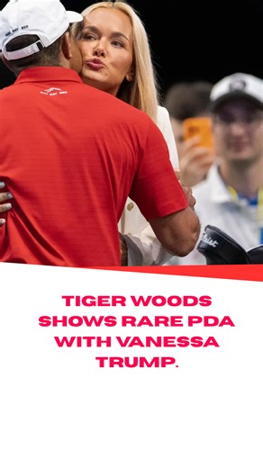 Tiger Woods shows rare PDA with Vanessa Trump