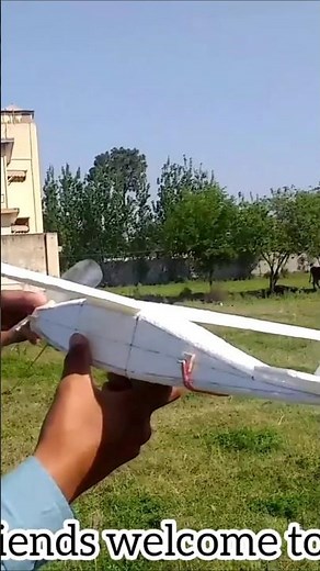 How To Make A Flying Airplane With Thermocole Rubber Band Powered | Rc Airplane | Simple | Easy