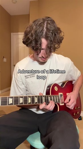 Adventure of a lifetime by Coldplay electric guitar loop with a looper pedal #coldplay #adventureofalifetime #guitartok #electricguitar