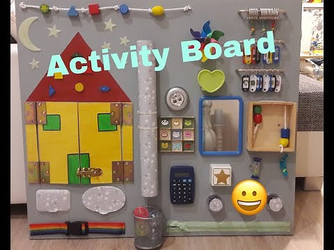 DIY Activity Board Busy Board für Kleinkinder..... Motorik Spielzeug selber machen