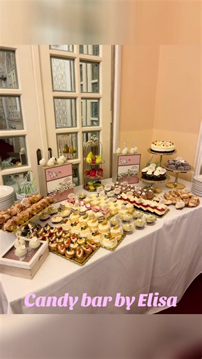 Candy bar by Elisa: Sunday baby girl party ideas