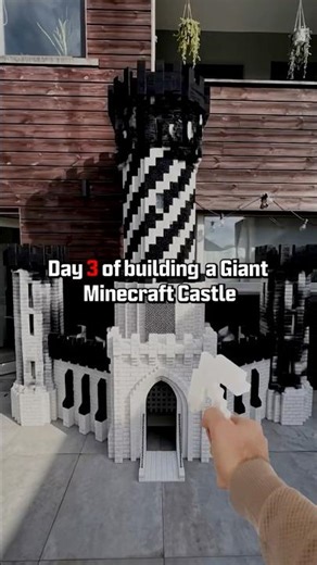 Day 3 of 3D printing a GIANT Minecraft Castle - 1 Subscriber = 1 Block