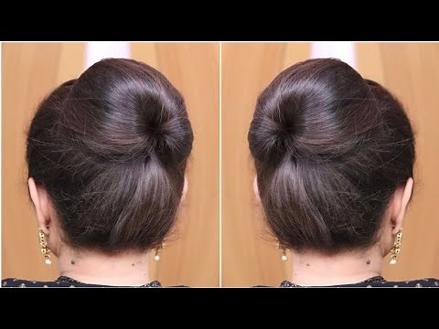 Nice ! Very easy bun hairstyle without clutcher | Cute Hairstyle For Long Hair | Juda Hairstyle Easy