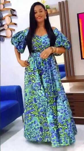 TRÈS BELLE ROBE AFRICAINE EN WAX2024 / MODELE DE ROBE AFRICAINE EN WAX 2024