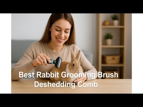 🐾 Laadi Deshedding Tool - Reduces Shedding by Up to 95% | Best Rabbit Grooming Brush Deshedding Comb
