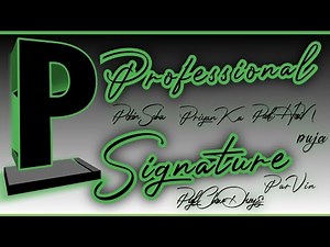 P signature style । How to create my own signature Name "P"