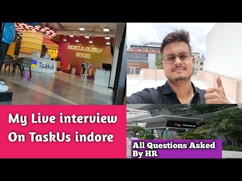 My Live Interview in front of taskus HR Indore |All interview Questions Asked By HR