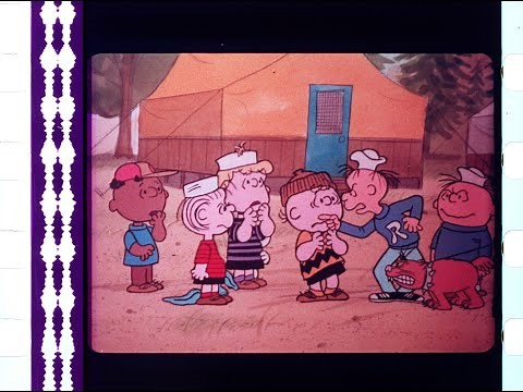 Race for Your Life, Charlie Brown (1977), 35mm film trailer, flat 4:3 ratio