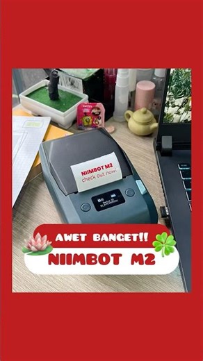 AWET BANGET!!NIIMBOT M2 🪷Label yang bisa tahan 5-10 tahun 😍-#niimbot #niimbotm2
