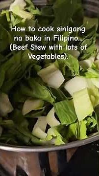How to make sinigang na baka...(Beef Stew with Veggies).