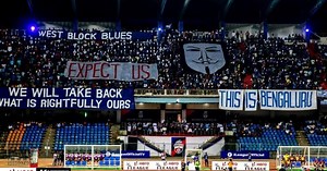 ISL 2017/18 Final: Bengaluru FC fans battle against rain and fever to complete tifo in time for Chennaiyin FC match